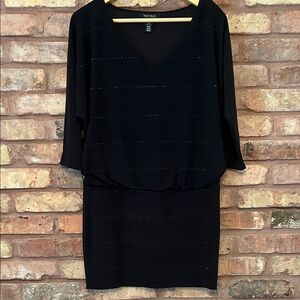 White House Black Market Black Mini Dress XS EUC